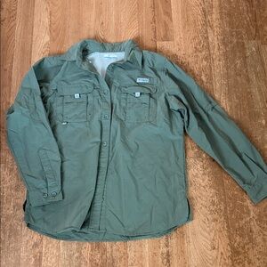 Columbia (Perfomance Fishing Gear )Nylon Men's Olive Shirt